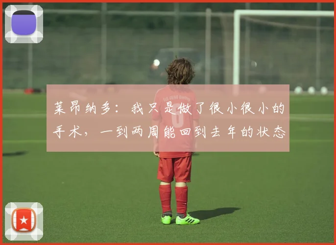 莱昂纳多：我只是做了很小很小的手术，一到两周能回到去年的状态
